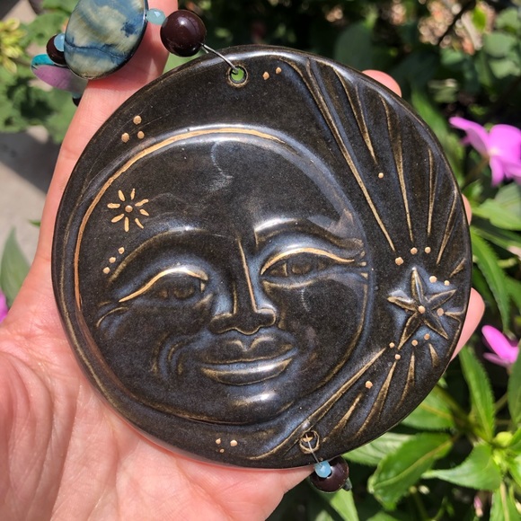 Ceramic Moon - Sun Catcher - Wall Hanger. - Picture 2 of 3